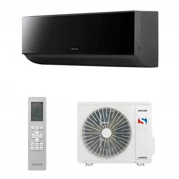Sinclair Sky3 Inverteres Split Klíma 3,5 kW – Black / Fekete Színben Hűtő-Fűtő, WiFi, Kompresszor- és Tálcafűtéssel SIM-12BS3B / SOM-12BS3 SKY