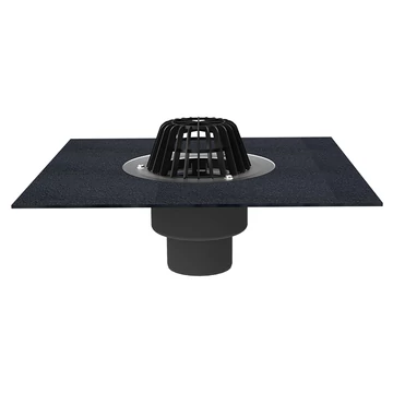 HL 62H/2 Tetőlefolyó DN125 szigetelőkarimával, gyárilag felhegesztett bitumengallérral (HL.62H/2)