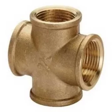 1/2" sárgaréz keresztidom