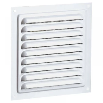 Fém rács rovarhálóval, 400x400 mm, fehér (VMVM400X400)