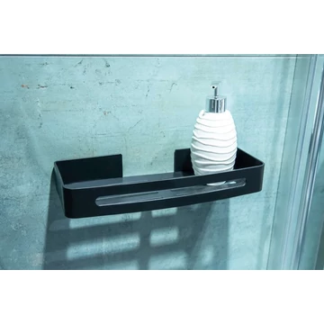 AWD Fürdőszobai polc, fekete, 32 x 4,7 x 13 cm (02081797)