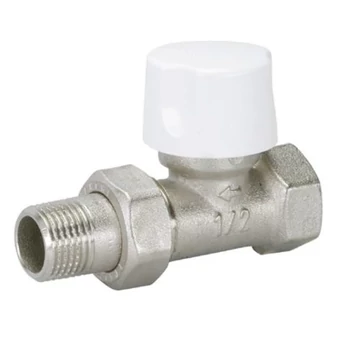 Bianchi Radiátor előremenő szelep, egyenes kivitel, 1/2" belső menet (BM), termosztatikus fejjel kiegészítve (403T)