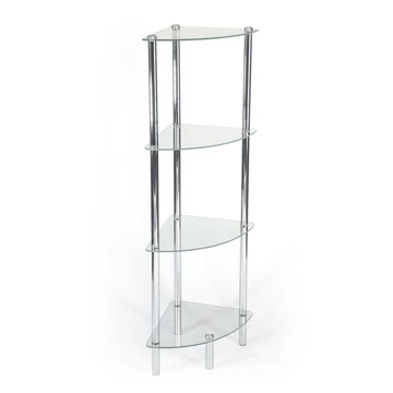AWD Négyszintes üvegpolc, króm vázzal, 150x380x27,5 mm (02040013)
