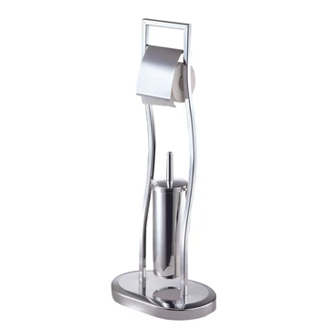 AWD Íves WC-kefe és papírtartó állvány, króm, 31x75 cm (02070134)