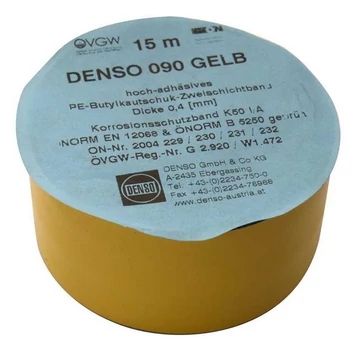 Denso sárga öntapadó szalag gázra, keskeny, 5 cm x 15 m (002004)