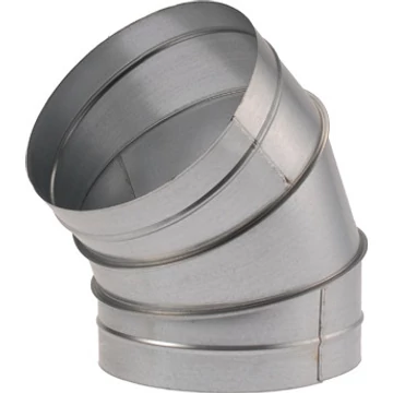 Légtechnikai ív idom, 150 mm / 45°, szeletes kivitel