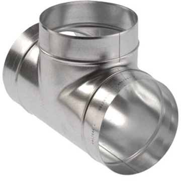 Légtechnikai egál T-idom, 80 mm