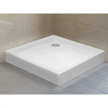 Meta Nero C zuhanytálca szifonnal, 90x90x14 cm, szögletes (NERO C 90)