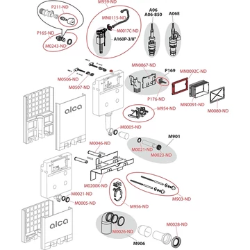 Alcaplast Alkatrész kádszifonhoz (S100-ND)