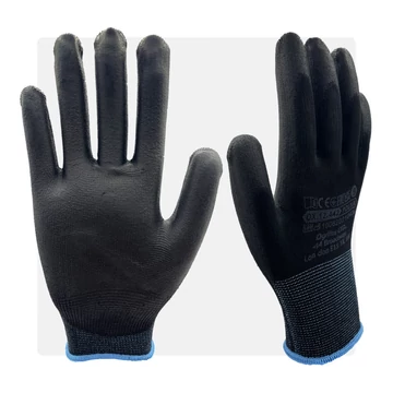 Ceta Poliuretán (PU) mártott védőkesztyű, fekete, 9-11-es méret (CT.CS-DPU117B)