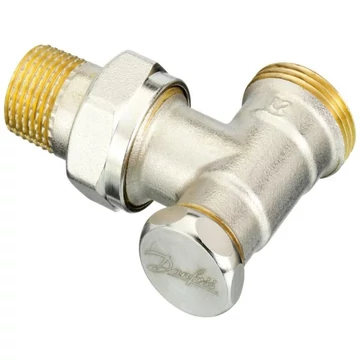 Danfoss RLV-S Visszatérő radiátorszelep, 1/2" sarok, 3/4" KM csatlakozás (003L0353)