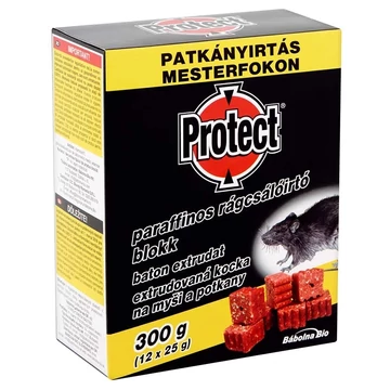 PROTECT Paraffinos rágcsálóirtó blokk, 300 g