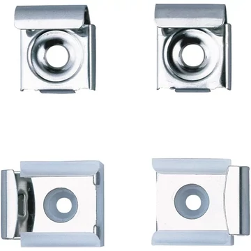 Delabie tükörrögzítő szett, 2 db fix, 2 db rugós rögzítőelem, rozsdamentes acél, max. 6 mm / 8 kg