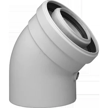 Brilon koncentrikus könyök idom, 80/125 mm / 45° (AAKO801254)