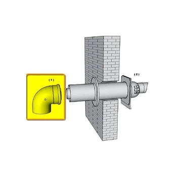 Brilon koncentrikus könyök idom, 80/125 mm / 90° (AAKO801259)