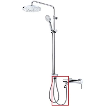 Mofém Gégecső zuhanyrendszerhez, 60 cm, inox (438-0002-06)