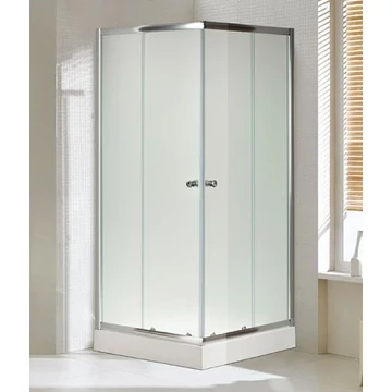 Ambon Frost szögletes zuhanykabin + Oskar tálca, 90x90x206 cm