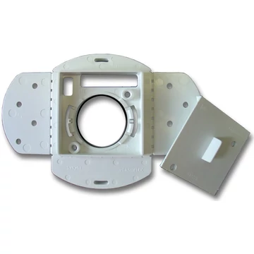 Központi porszívó szerelőlap, fehér, kombinált