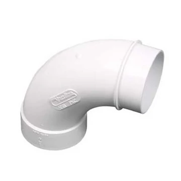 Központi porszívó PVC könyök, 2", 90° KB, nagyívű