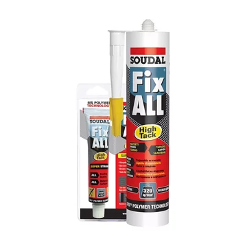 Soudal FIX ALL High Tack szerelési ragasztó, fehér, 290 ml (119381)