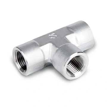 Nikkelezett T-idom, 1/2", belső-belső-belső menet