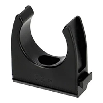 FV-PLAST Szimpla csőbilincs, 25 mm, fekete, tiplivel és csavarral (PRE025 FEKETE)