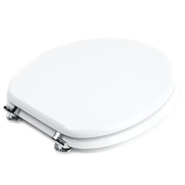 MDF WC-ülőke, fehér akril bevonattal, fém zsanérral (KIEG.000055)