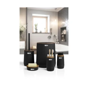 Nida Fekete-Fa 5 részes fürdőszobai szett (OKY-385-3-S-E)