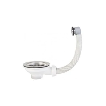 Styron túlfolyó javító készlet, kerek, hosszú, króm (STY-656-1-J)