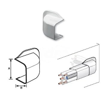 Kábelcsatorna végelzáró, 65x50 mm