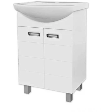 SZQUARE 55 cm-es fehér mosdószekrény mosdóval (S550)