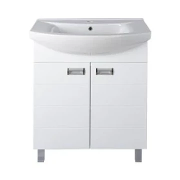 SZQUARE 65 cm-es fehér mosdószekrény mosdóval (S650)