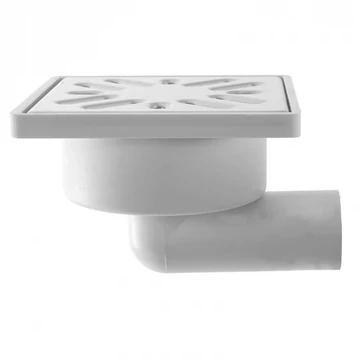 Styron zuhanytálca szifon, oldalsó kifolyású, rozsdamentes ráccsal (STY-508RM)