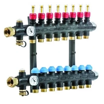 Wavin 4-es műanyag osztó-gyűjtő átfolyásmérővel (RSHCMA04N)