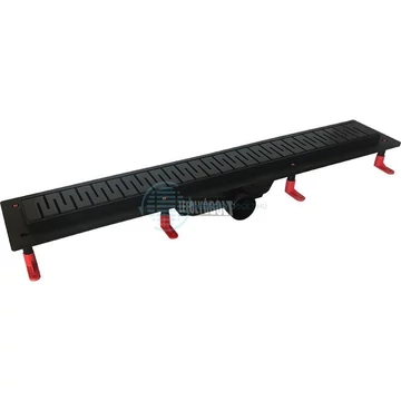 Styron zuhanyfolyóka rács, 700-as, Medium, Fekete (STY-S-M-70 FF)