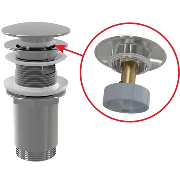Alcaplast Click-Clack mosdóleeresztő, túlfolyós (A392C)