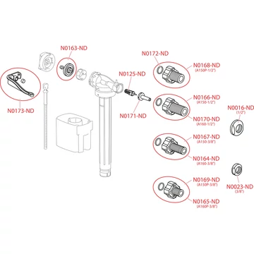 Alcaplast Alcadrain alkatrész anyacsavar (016ND)