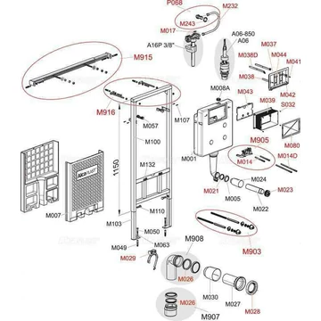 Alcaplast Alkatrész tömítés A100 és A101 tartályokhoz (M005)