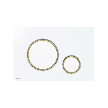 Alcaplast Nyomólap, fehér-arany, kör alakú nyomógombokkal (M775)