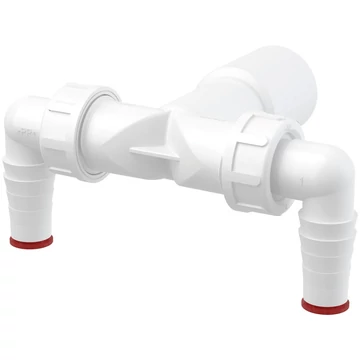 Alcaplast Mosógépszifon dupla csonkkal és visszacsapó szeleppel (P155Z)