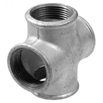 1" horganyzott kereszt T-idom