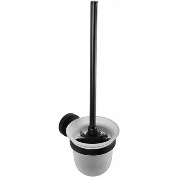 Bemeta Dark WC-kefe tartó, falra szerelhető, 95x370x140 mm, matt fekete (104113010)