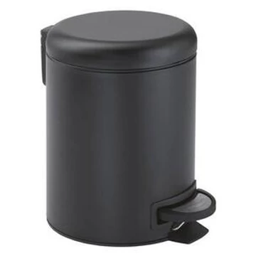 Aqualine Potty pedálos szemetes, 3 literes, matt fekete (320914)