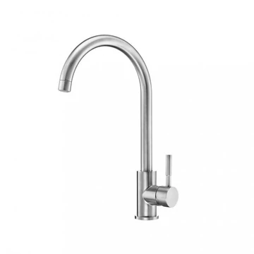 Aqualine Lima U-alakú álló mosogató csaptelep, Inox (BBM F62M)