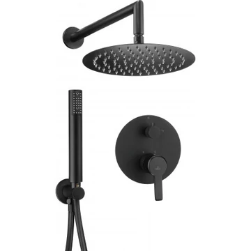 Deante Arnika Nero Falsík alatti zuhanyszett, matt fekete (NAC N9QP)