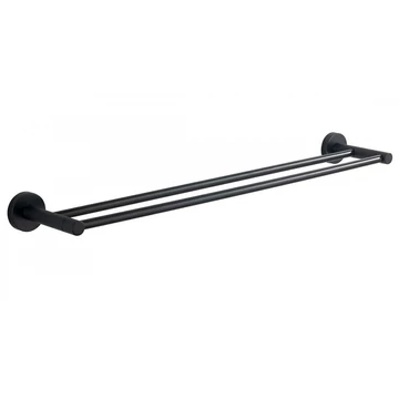 Aqualine Samba Dupla törölközőtartó sín, 60 cm, matt fekete (SB211)