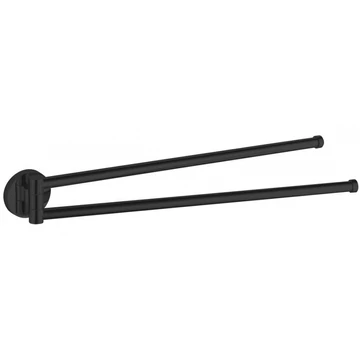 Aqualine Samba Dupla törölközőtartó sín, 450 mm, matt fekete (SB221)