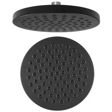 Aqualine Kerek esőztető fejzuhany, 200 mm, matt fekete (SC120)