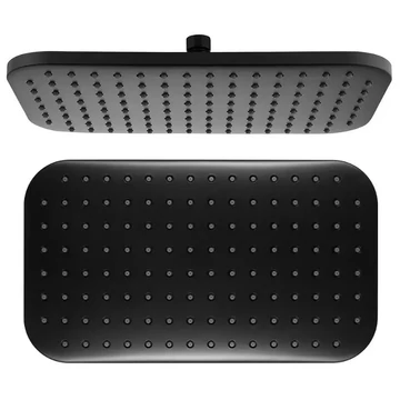 Aqualine Szögletes esőztető fejzuhany, 200x350 mm, matt fekete (SC296)