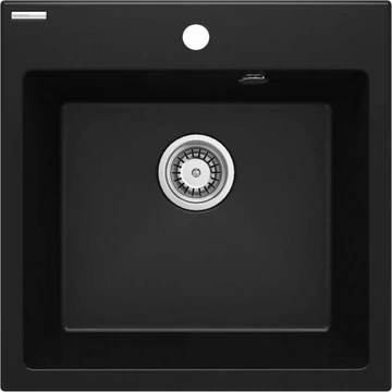 Deante Evora Gránit mosogatótálca, 1 medencés, 500x500 mm, nero (ZQJ N103)